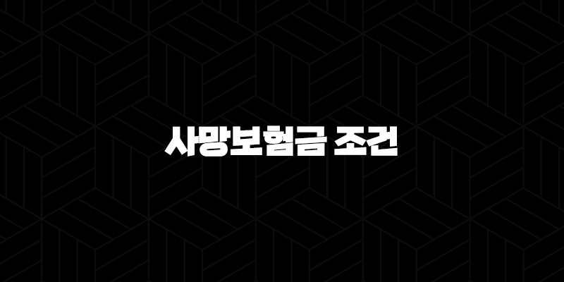 사망보험금 조건 완벽 정리 : A부터 Z까지 알아야 할 모든 것 (+ 2025년 최신) 10 사망보험금 조건 완벽 정리 : A부터 Z까지 알아야 할 모든 것 (+ 2025년 최신) 9