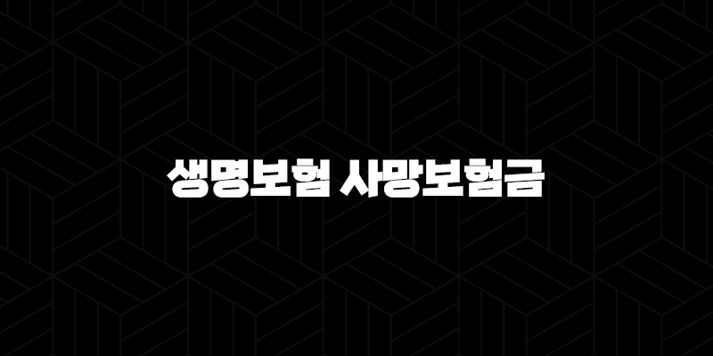 생명보험 사망보험금(+ 남은 가족을 위한 든든한 울타리 알아보기) 10 생명보험 사망보험금(+ 남은 가족을 위한 든든한 울타리 알아보기) 9