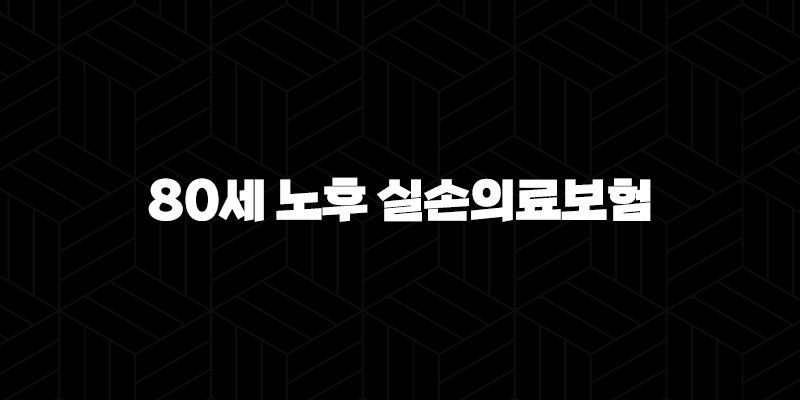 80세 노후 실손의료보험(+ 아직 늦지 않았어요! 가입 조건부터 혜택까지 총정리) 9