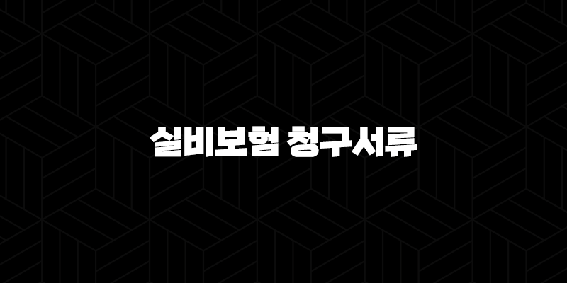 실비보험 청구서류 완벽 정리(+ 이것만 알면 끝!) 9