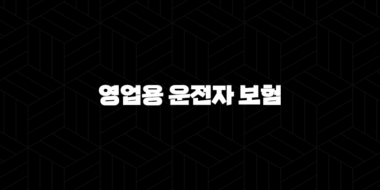 2025년 영업용 운전자 보험(+ 무엇을 어떻게 가입해야 할까요?) 25