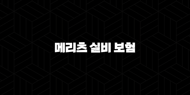 메리츠 실비 보험 : 2025년 최신 정보와 청구 완벽 가이드 - 10가지 핵심 질문 총정리 10 메리츠 실비 보험 : 2025년 최신 정보와 청구 완벽 가이드 - 10가지 핵심 질문 총정리 9
