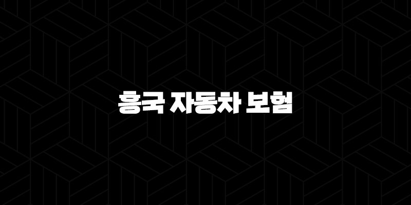 흥국 자동차 보험 - 2025년 최신 정보 및 후기, 전화번호 총정리 9