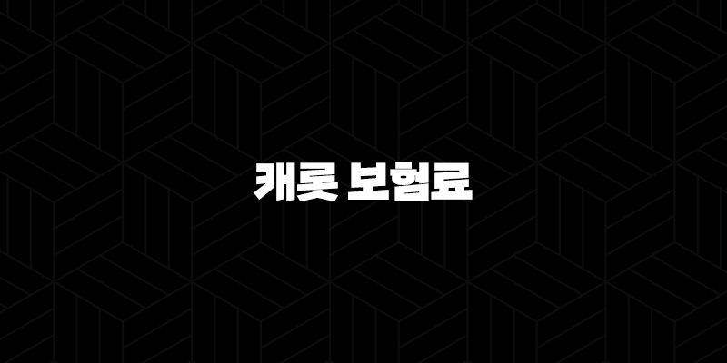 캐롯 보험료 - 2025년 최신 정보와 절약 꿀팁 - 총정리 9