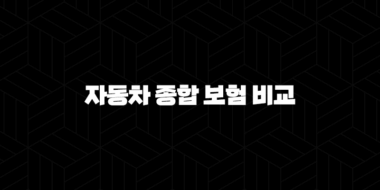 2025년 자동차 종합 보험 비교 - 꼼꼼하게 따져보고 내게 맞는 보험 찾기 33