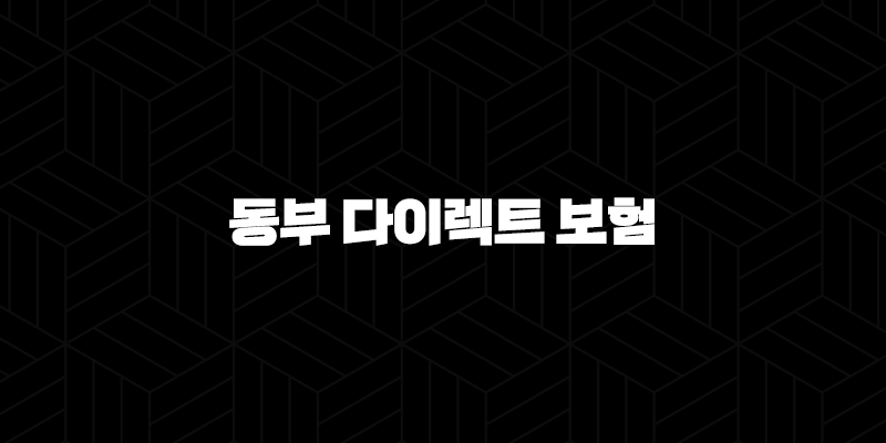 동부 다이렉트 보험 - 2025년 최신 정보와 가입 꿀팁 총정리 : 10가지 핵심 가이드 297