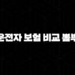 2025년 운전자 보험 비교 뽐뿌 - 최신 정보와 가입 팁 15
