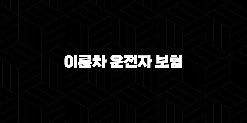 이륜차 운전자 보험 2025년 꼭 알아야 할 정보 - 종류, 비교, 가입 팁 10 이륜차 운전자 보험 2025년 꼭 알아야 할 정보 - 종류, 비교, 가입 팁 9