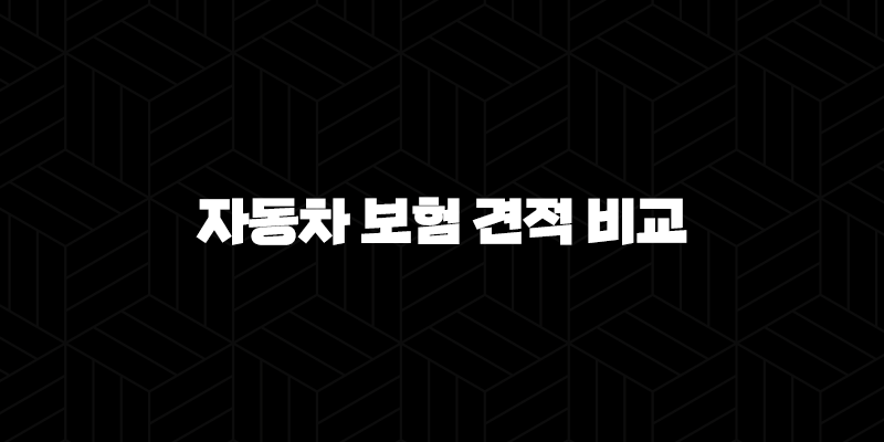 2025년 자동차 보험 견적 비교 - 저렴하게 가입하는 7가지 방법과 핵심 특약 9
