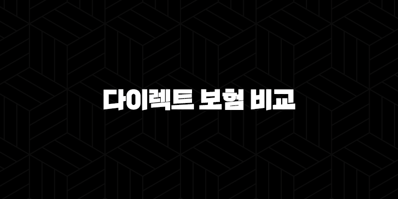 2025년 다이렉트 보험 비교 - 꼼꼼하게 따져보고 저렴하게 가입하는 방법 9