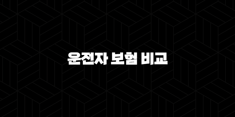 2025년 운전자 보험 비교 - 나에게 맞는 최적의 상품 찾기! 핵심 보장 및 가입 요령 완벽 분석 10 2025년 운전자 보험 비교 - 나에게 맞는 최적의 상품 찾기! 핵심 보장 및 가입 요령 완벽 분석 9