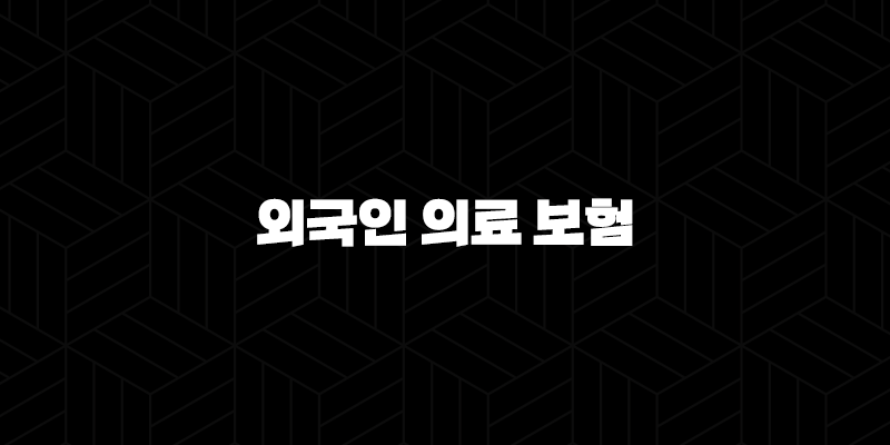 외국인 의료 보험(+ 2025년 최신 정보와 가이드) 143