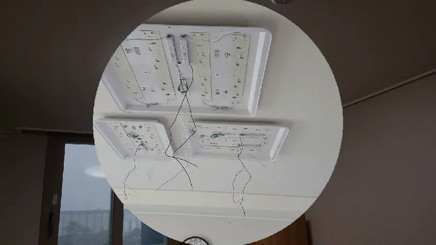 주방 LED 평판등 교체