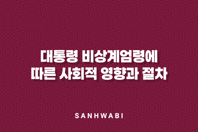 대통령 비상계엄령에 따른 사회적 영향과 절차