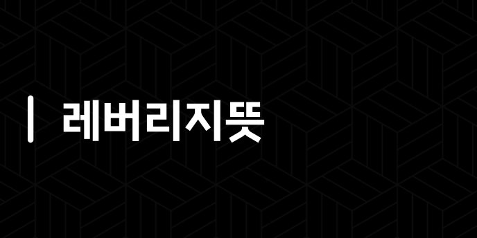 레버리지뜻