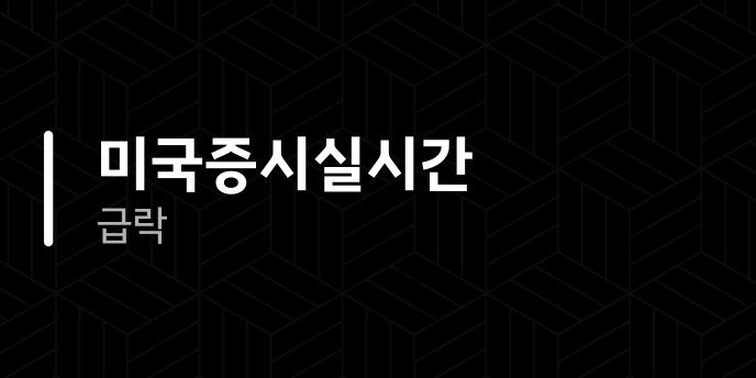미국증시실시간 급락