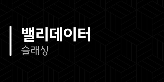 밸리데이터 슬래싱
