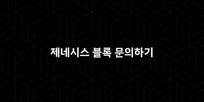 제네시스 블록 문의하기