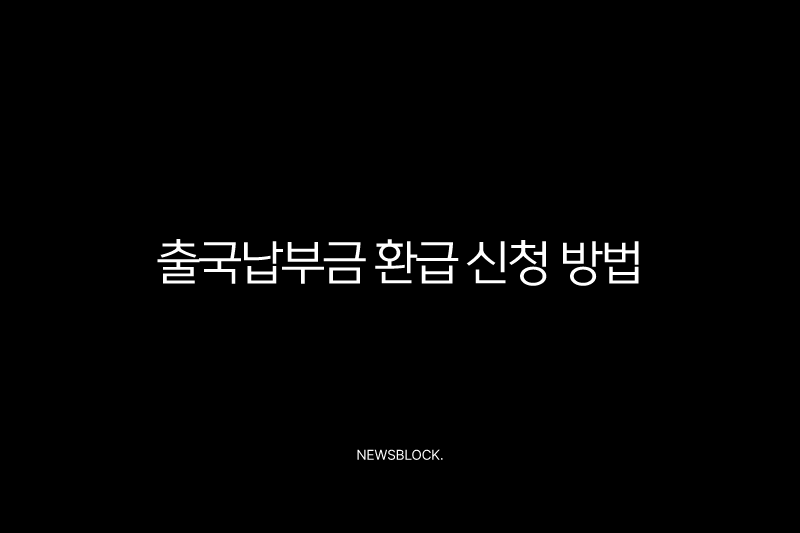 출국납부금 환급 신청 방법 2025 최신 총정리 (미환급금 조회) 9